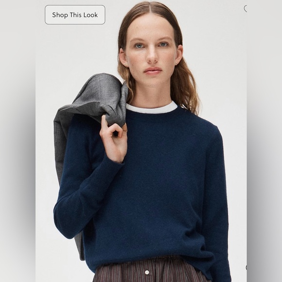 J.Crew Cashmere classic-fit crewneck sweater in navy - Picture 5 of 8